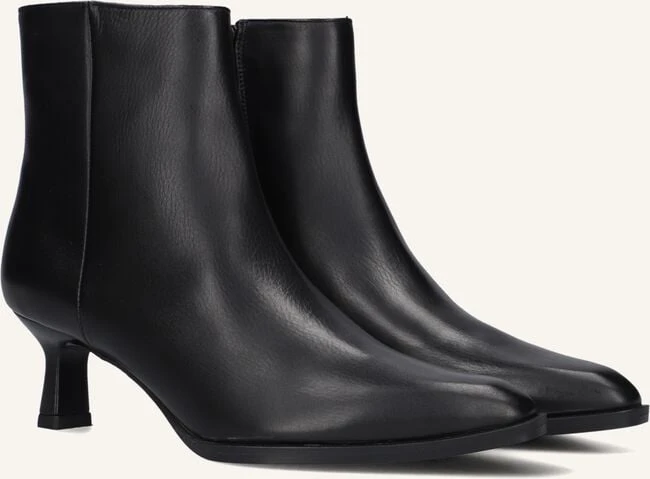 Unisa Lomas Schwarze Leder-Stiefeletten mit Trichterabsatz 3 Unisa Lomas Schwarze Leder-Stiefeletten mit Trichterabsatz