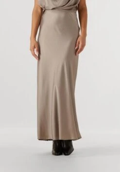 Bruuns Bazaar BBJoanelle Satin Maxirock - Taupe