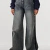 Nukus Ruby Pants Denim - Blue Oversized Straight Leg Jeans -Teveo Geschaft 321858 1