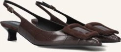 Bibi Lou Slingbacks 613z55vk - Braunes Leder mit Krokoprägung