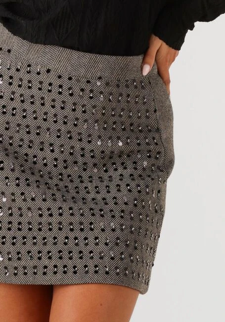 Aaiko Ariana Pes 255 Minirock - Taupe Tweed Fischgrät-Muster 5 Aaiko Ariana Pes 255 Minirock - Taupe Tweed Fischgrät-Muster – Bild 3