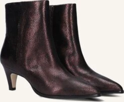 Via Vai Lina Jackson Stiefeletten – Elegante Lila Leder Ankle Boots