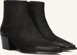 Via Vai Kate Malina - Schwarze Leder-Stiefeletten mit Blockabsatz