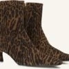 Toral Erica Damen-Stiefeletten in Braun mit Leo-Print und Kitten Heel -Teveo Geschaft 322469 1