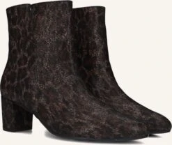 Gabor Stiefeletten 701 – Stilvolle Braune Damenstiefel mit Leo-Print