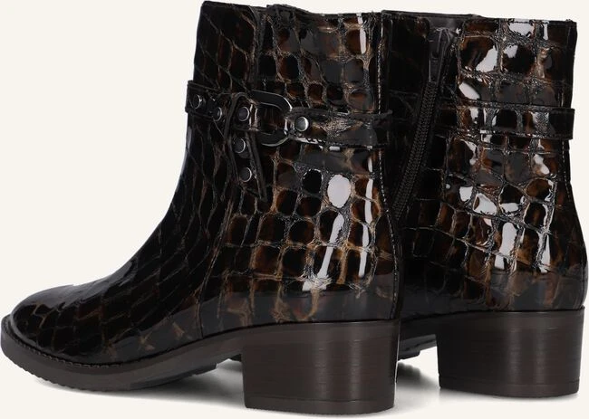 Gabor 511 Damen Stiefeletten aus edlem Lackleder in Braun mit Kroko-Optik 4 Gabor 511 Damen Stiefeletten aus edlem Lackleder in Braun mit Kroko-Optik – Bild 2
