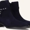 Gabor Stiefeletten 511: Elegante Damen Boots aus blauem Wildleder