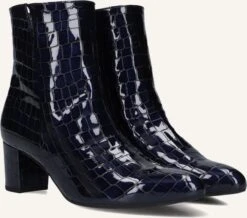 Gabor Stiefeletten 701 in Blau – Elegante Lack-Stiefeletten mit Krokoprägung