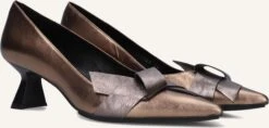 Lodi Kadil Bronze Leder-Pumps mit Kitten-Absatz