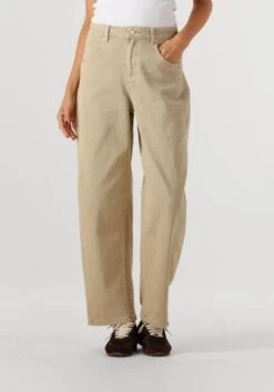 Y.A.S. Yaslua HMW Ankle Wide Leg Denim Jeans in Sand