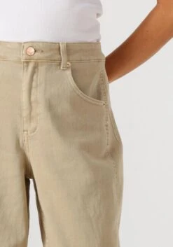 Y.A.S. Yaslua HMW Ankle Wide Leg Denim Jeans in Sand -Teveo Geschaft 325029 3