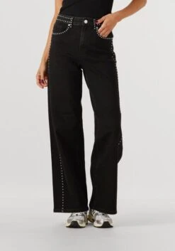 Y.A.S Yasnoelle Hmw Studded Wide Leg Jeans - Dark Grey