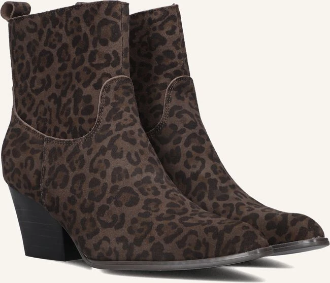 Notre-V Stiefeletten Shn80672 aus Wildleder mit Leoprint & Blockabsatz 3 Notre-V Stiefeletten Shn80672 aus Wildleder mit Leoprint & Blockabsatz