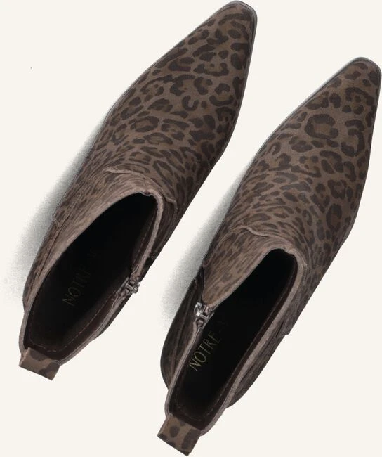 Notre-V Stiefeletten Shn80672 aus Wildleder mit Leoprint & Blockabsatz 6 Notre-V Stiefeletten Shn80672 aus Wildleder mit Leoprint & Blockabsatz – Bild 4