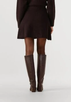 Neo Noir Gisa Knit Skirt - Eleganter Brauner Strick-Minirock für Damen -Teveo Geschaft 325866 2