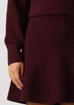 Neo Noir Gisa Knit Skirt – Eleganter Bordeaux Minirock für Damen -Teveo Geschaft 325898 3