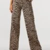 Catwalk Junkie Tailored Leopard Bootcut Jeans in Braun