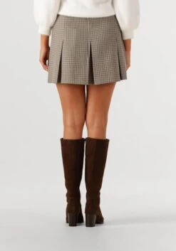 Catwalk Junkie Pleated Check Skirt - Chic Beige Minirock -Teveo Geschaft 326815 2