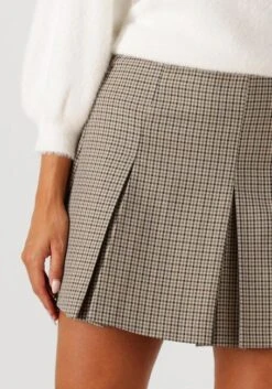 Catwalk Junkie Pleated Check Skirt - Chic Beige Minirock -Teveo Geschaft 326815 3