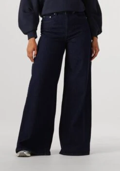 Another Label Moore Wide Denim Pants - Dark Blue Wide Leg Jeans