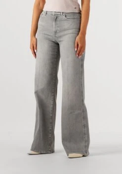 7 For All Mankind Lotta Panalu Grey Wide Leg Jeans