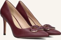 Twinset Milano Rote Leder-Pumps 252TCP032 mit Pfennigabsatz