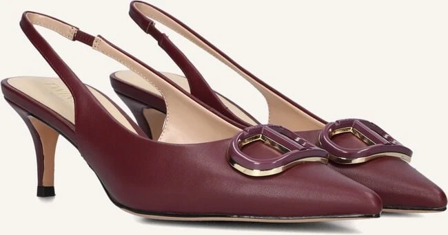 Twinset Milano Rote Leder Slingbacks mit Pfennigabsatz 3 Twinset Milano Rote Leder Slingbacks mit Pfennigabsatz