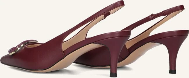 Twinset Milano Rote Leder Slingbacks mit Pfennigabsatz 4 Twinset Milano Rote Leder Slingbacks mit Pfennigabsatz – Bild 2