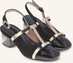 Jan Jansen Slingback To The Future - Elegante Schwarze Leder-Pumps