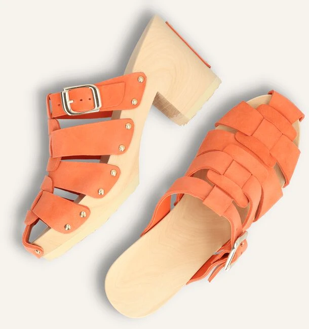 Jan Jansen Woodie Be Good - Orangene Wildleder Peeptoe Clogs 6 Jan Jansen Woodie Be Good - Orangene Wildleder Peeptoe Clogs – Bild 4