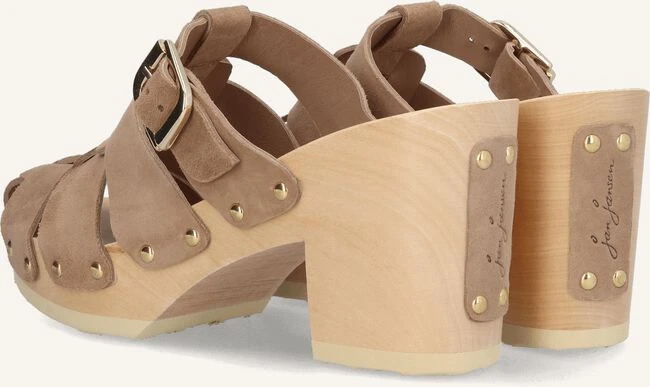 Jan Jansen Woodie Be Good Clogs - Braune Wildleder Absätze für Damen 4 Jan Jansen Woodie Be Good Clogs - Braune Wildleder Absätze für Damen – Bild 2