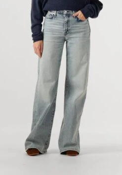 7 For All Mankind Damen Wide Jeans Lotta Must - Hellblau