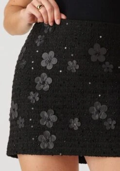 Twinset Milano Schwarzer Minirock mit Blumenmuster 252tp2401 -Teveo Geschaft 328397 3