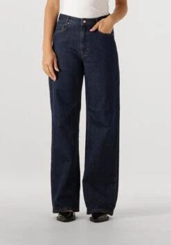 My Essential Wardrobe Mwkarli 139 High Wide Deco Straight Leg Jeans - Dark Blue