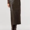 Co'couture Gitt Floor Skirt - Brown Leather-Look Midi Skirt 1 Co'couture Gitt Floor Skirt - Brown Leather-Look Midi Skirt -Teveo Geschaft 328552 1