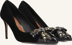 Kurt Geiger London Belgravia Stud Bow Suede Pumps - Schwarz