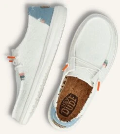 Heydude Wendy Boho Slipper - Stilvoller Damen-Stoffschuh in Weiß -Teveo Geschaft 329670 5