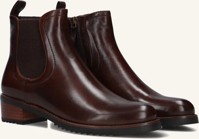 Marlou GG411 Braune Leder Stiefeletten mit Blockabsatz 3 Marlou GG411 Braune Leder Stiefeletten mit Blockabsatz