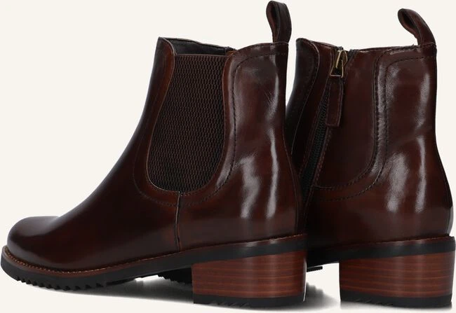 Marlou GG411 Braune Leder Stiefeletten mit Blockabsatz 4 Marlou GG411 Braune Leder Stiefeletten mit Blockabsatz – Bild 2