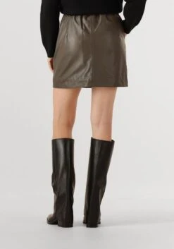 Studio AR Damen Leder-Minirock Lain Sheep Soft Waxed in Braun -Teveo Geschaft 332494 2