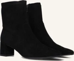 Stefano Lauran 25354 Schwarze Wildleder-Stiefeletten mit Blockabsatz