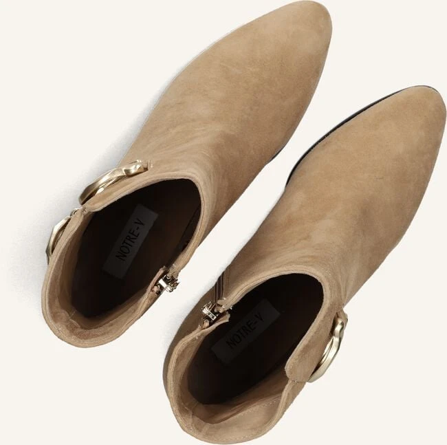 Notre-V Damen Stiefeletten 8558 in Beige aus Wildleder 6 Notre-V Damen Stiefeletten 8558 in Beige aus Wildleder – Bild 4