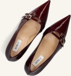 Notre-V 67218 Bordeaux Pumps aus Lackleder mit Pfennigabsatz 10 Notre-V 67218 Bordeaux Pumps aus Lackleder mit Pfennigabsatz -Teveo Geschaft 332681 5