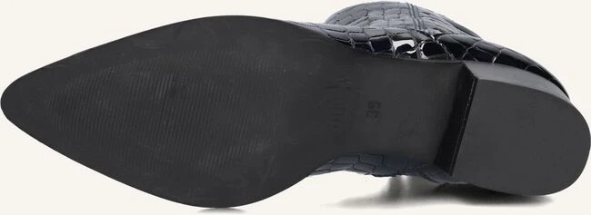 Notre-v Damen Stiefeletten 63231 - Blaues Lackleder mit Blockabsatz 5 Notre-v Damen Stiefeletten 63231 - Blaues Lackleder mit Blockabsatz – Bild 3