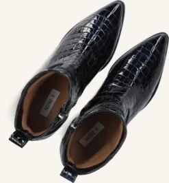 Notre-v Damen Stiefeletten 63231 - Blaues Lackleder mit Blockabsatz 10 Notre-v Damen Stiefeletten 63231 - Blaues Lackleder mit Blockabsatz -Teveo Geschaft 332695 5