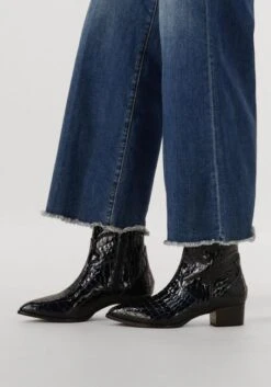 Notre-v Damen Stiefeletten 63231 - Blaues Lackleder mit Blockabsatz 11 Notre-v Damen Stiefeletten 63231 - Blaues Lackleder mit Blockabsatz -Teveo Geschaft 332695 8