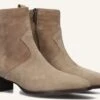 Notre-V Damen Stiefeletten 63231 - Elegante Beige Wildleder Boots -Teveo Geschaft 332705 1