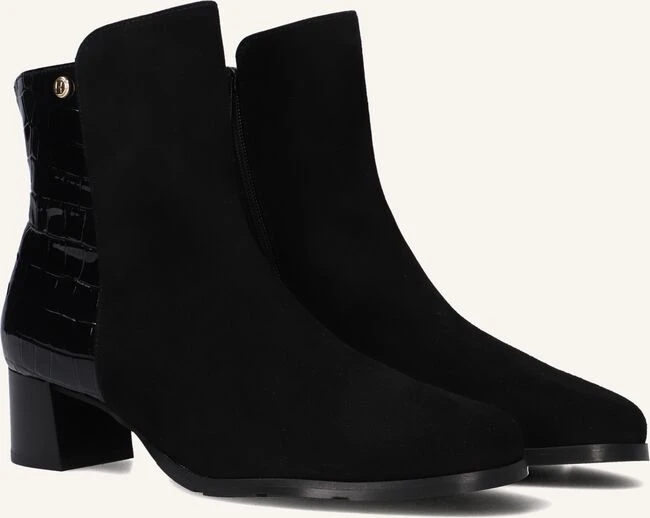 Hassia Milano Stiefeletten aus schwarzem Wildleder mit Kroko-Prägung 3 Hassia Milano Stiefeletten aus schwarzem Wildleder mit Kroko-Prägung