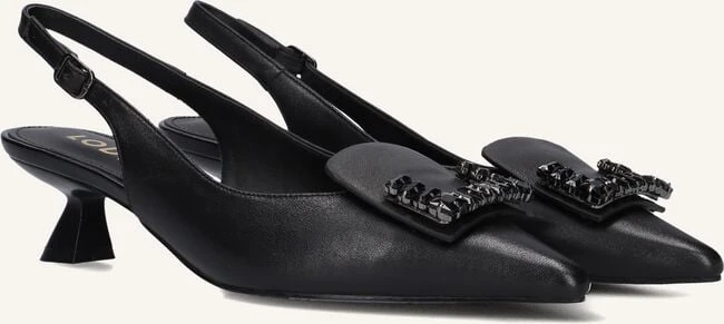 Lodi Rinola Schwarze Leder Slingbacks mit Kitten Heel 3 Lodi Rinola Schwarze Leder Slingbacks mit Kitten Heel