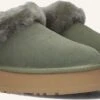 Ugg W Tazzelle Grüne Slipper mit Plateausohle aus Wildleder